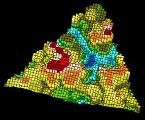 “triangular topographical map example”